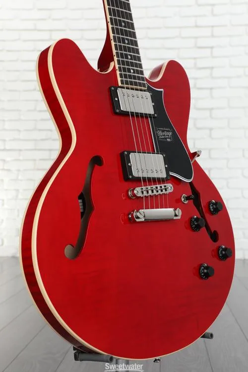  Heritage Standard H-535 Semi-hollowbody Electric Guitar - Trans Cherry