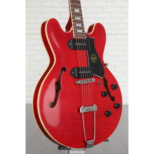  Heritage Custom Core Artisan Aged H-530 Hollowbody Electric Guitar - Trans Cherry