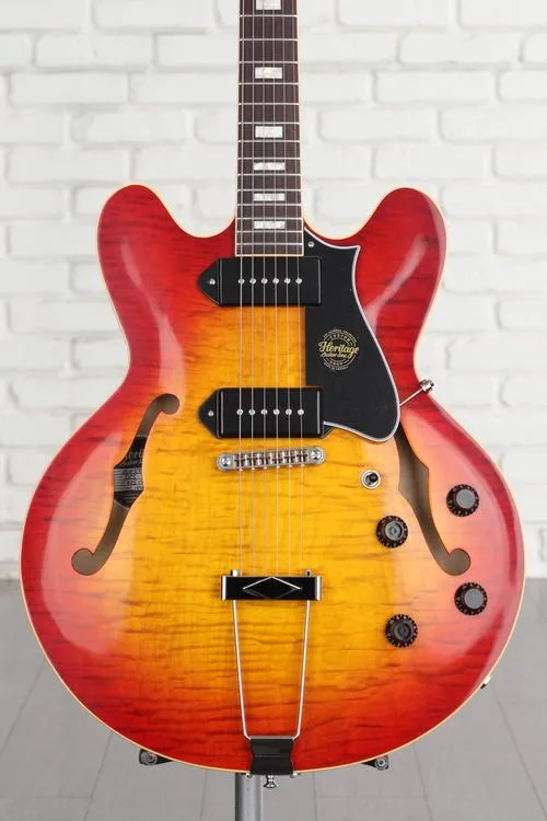 Heritage Custom Core H-530 Hollowbody Electric Guitar - Dark Cherry Sunburst