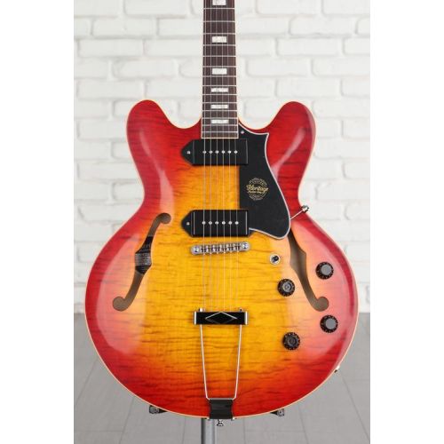  Heritage Custom Core H-530 Hollowbody Electric Guitar - Dark Cherry Sunburst