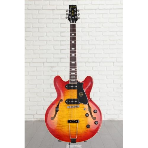  Heritage Custom Core H-530 Hollowbody Electric Guitar - Dark Cherry Sunburst