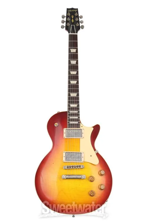  Heritage Artisan Aged Custom Core Plain Top H-150 - Dark Cherry Sunburst