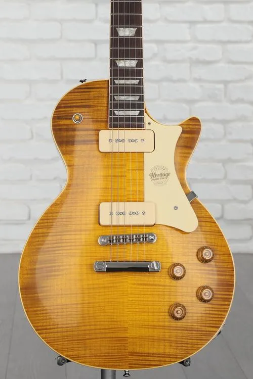 Heritage Custom Core H-150 P-90 Electric Guitar - Dirty Lemon Burst