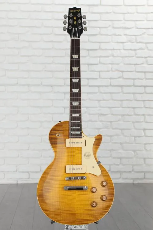  Heritage Custom Core H-150 P-90 Electric Guitar - Dirty Lemon Burst