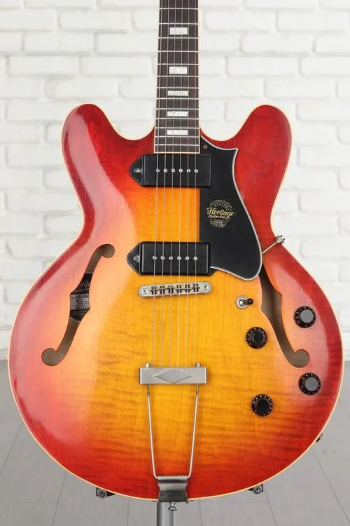 Heritage Custom Core Artisan Aged H-530 Hollowbody Electric Guitar - Dark Cherry Sunburst