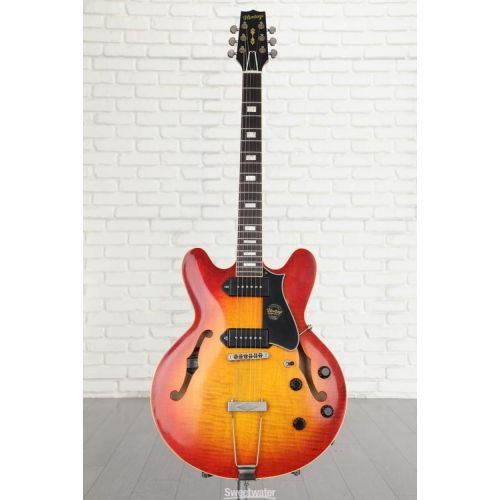  Heritage Custom Core Artisan Aged H-530 Hollowbody Electric Guitar - Dark Cherry Sunburst