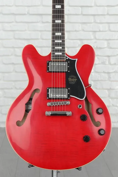 Heritage Custom Core H-535 Semi-hollowbody Electric Guitar - Trans Cherry