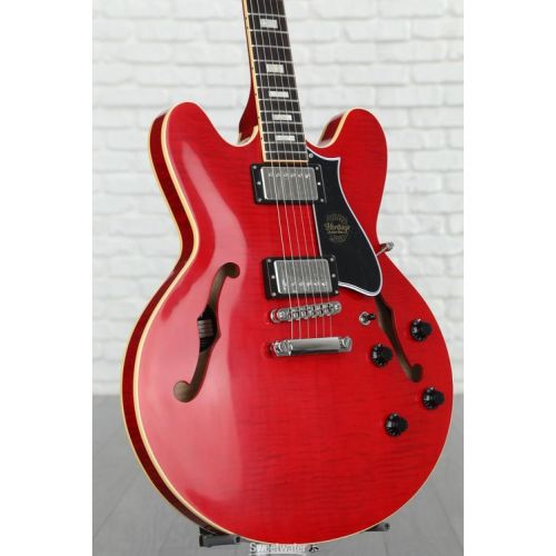  Heritage Custom Core H-535 Semi-hollowbody Electric Guitar - Trans Cherry