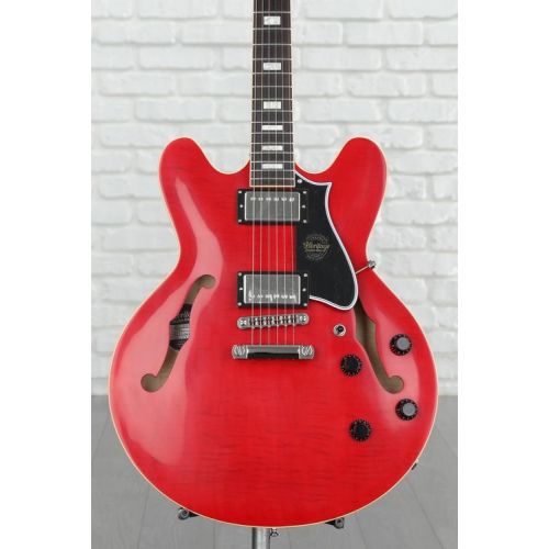  Heritage Custom Core H-535 Semi-hollowbody Electric Guitar - Trans Cherry