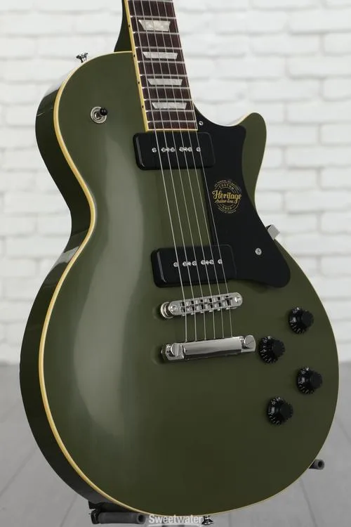  Heritage Custom Core Factory Special H-150 P-90 Electric Guitar - Olive Drab