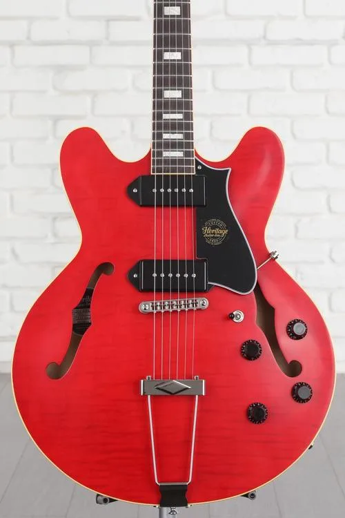 Heritage Custom Core H-530 Hollowbody Electric Guitar - Trans Cherry