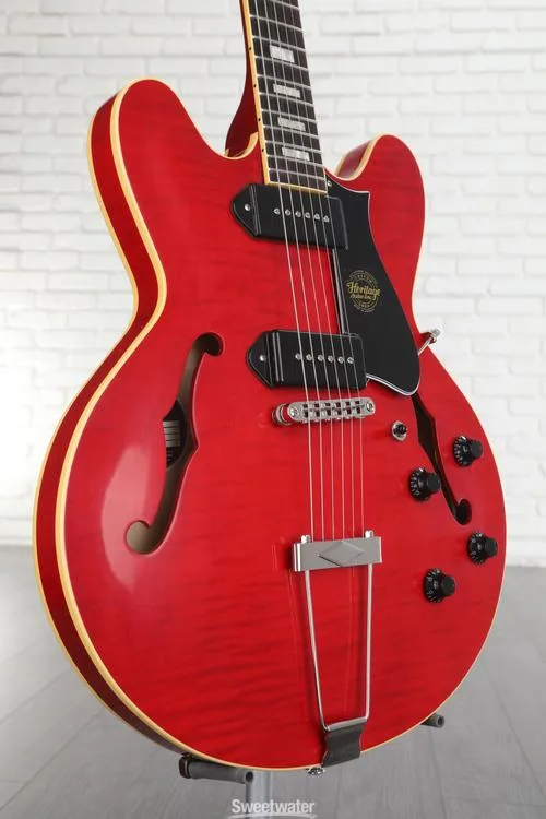  Heritage Custom Core H-530 Hollowbody Electric Guitar - Trans Cherry