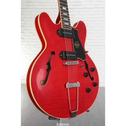  Heritage Custom Core H-530 Hollowbody Electric Guitar - Trans Cherry