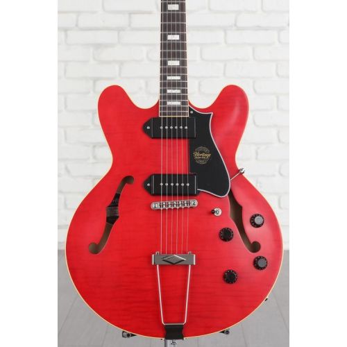  Heritage Custom Core H-530 Hollowbody Electric Guitar - Trans Cherry