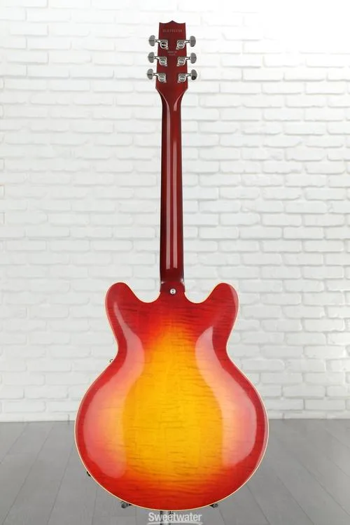  Heritage Custom Core H-535 Semi-hollowbody Electric Guitar - Dark Cherry Sunburst