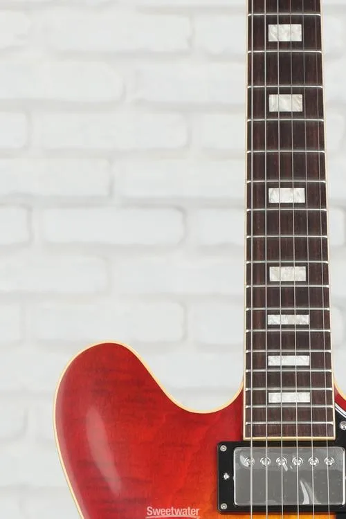  Heritage Custom Core H-535 Semi-hollowbody Electric Guitar - Dark Cherry Sunburst