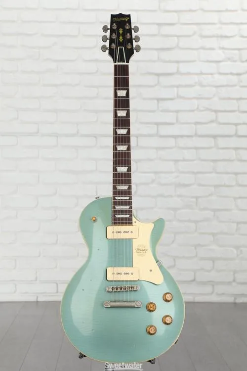  Heritage Custom Core Artisan Aged H-150 P-90 Electric Guitar - Pelham Blue