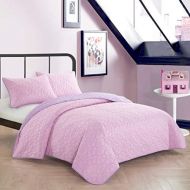 [아마존베스트]Heritage Kids Blush Pink 3 pc Quilt Set, Full, Lavender
