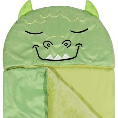  [아마존베스트]Heritage Kids Monster Plush Hooded Sleeping Bag, 64 L x 25 W, Green