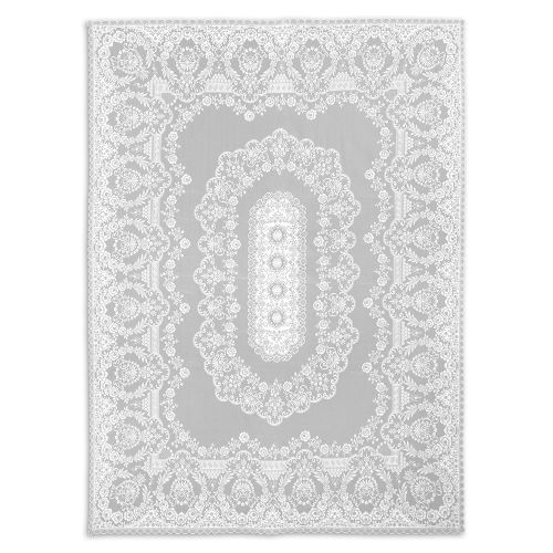  Heritage Lace Filigree 62 X 84 White Rectangle Tablecloth