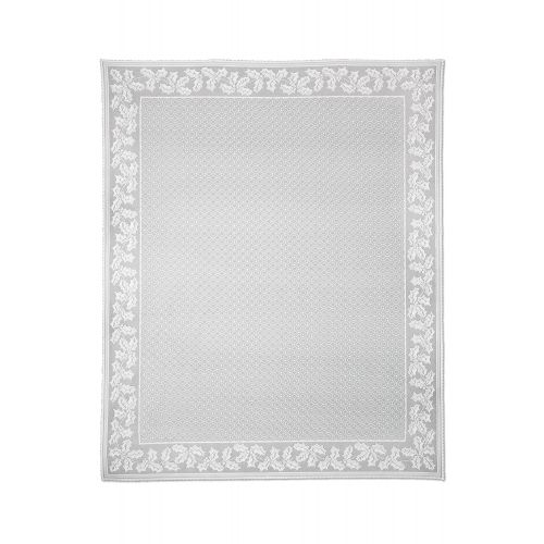  Heritage Lace Holly Vine Rectangle Tablecloth, 70 by 108, White