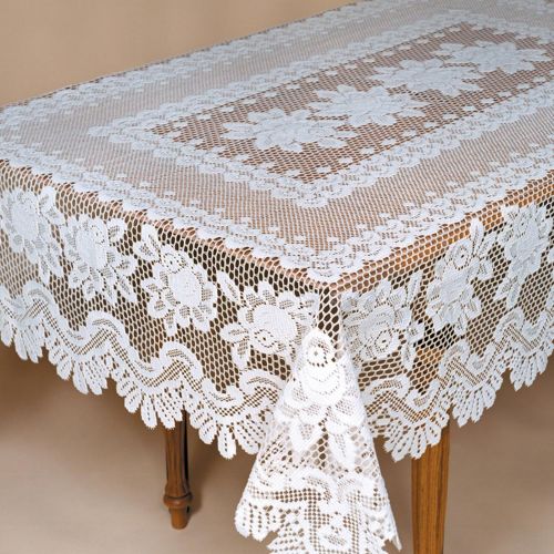  Heritage Lace Rose 52 x 72 Tablecloth