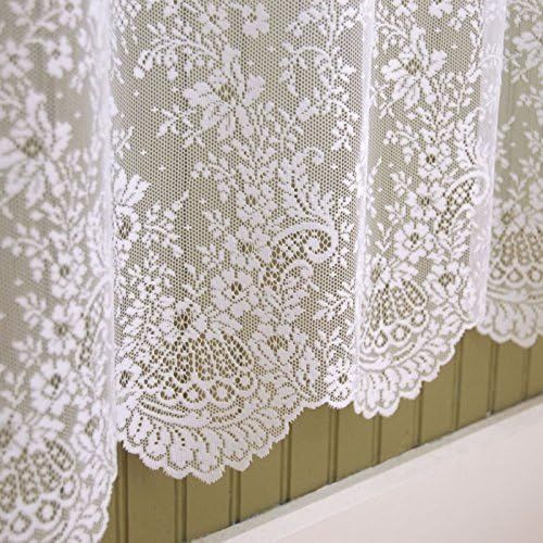  Heritage Lace Floret 72-Inch by 72-Inch Shower Curtain, Ecru