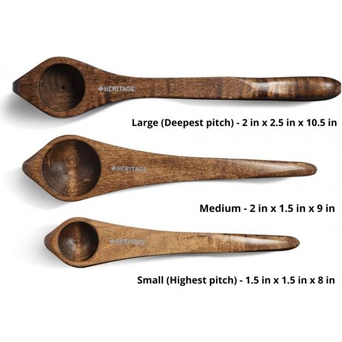  Heritage Musical Spoons Giboulee Small Canadian Maplewood Handmade Folk Percussion Instrument - Black