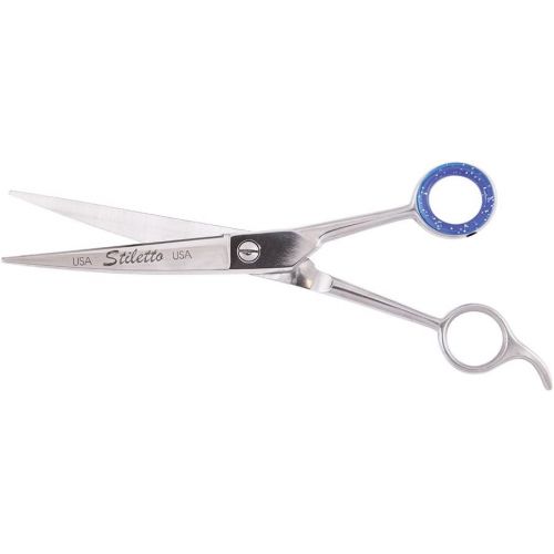  Heritage Products Heritage Pet Grooming Scissors with Semi-Oval Shaped Blade and Curved Blade, 7-1/2