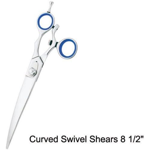  Heritage Products Heritage Stainless Steel Convex Canine Collection Pet Curved Swivel Shears, 8-1/2-Inch