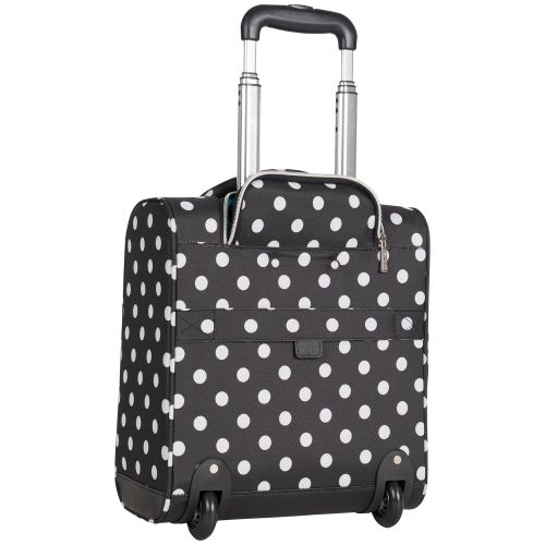  Heritage Travelware Albany Park 16 600d Polka Dot Polyester 2-Wheel Underseater Carry-on Luggage, Black