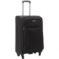 Heritage Travelware Wicker Park 24 600d Polyester Expandable 4-Wheel Checked Luggage, Black