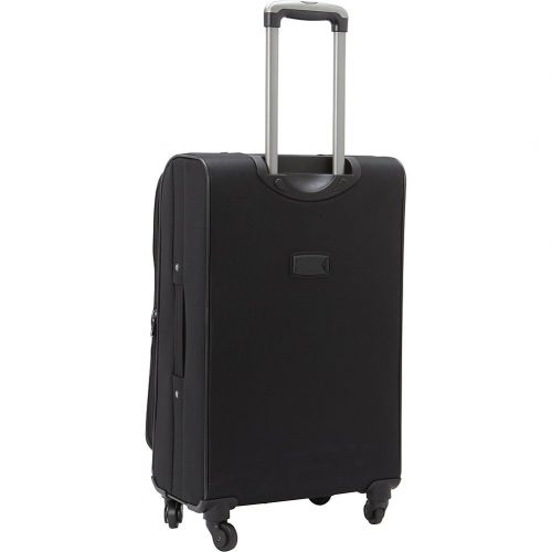  Heritage Travelware Wicker Park 24 600d Polyester Expandable 4-Wheel Checked Luggage, Black