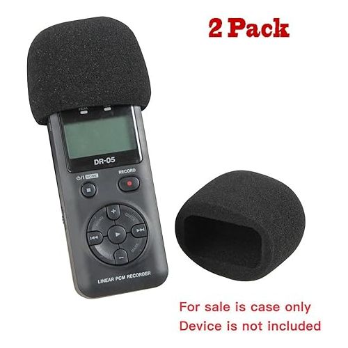  Hermitshell 2 Pcs Foam Windscreen Fits TASCAM DR-05 Portable Digital Recorder