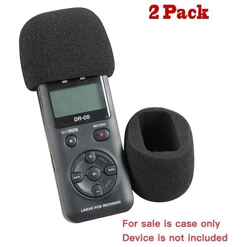  Hermitshell 2 Pcs Foam Windscreen Fits TASCAM DR-05 Portable Digital Recorder