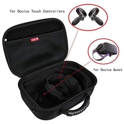  [아마존베스트]Hermitshell Hard EVA Travel Case for Oculus Quest All-in-one VR Gaming and Controllers (Black 2)