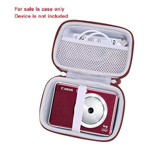  Hermitshell Hard Travel Case for Canon Ivy CLIQ+ Instant Camera Printer Mobile Photo Printer Via Bluetooth (Ruby Red)