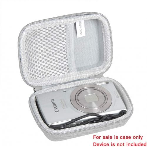  Hermitshell Hard Travel Case for Canon PowerShot ELPH 180 20 MP Digital Camera (Grey)