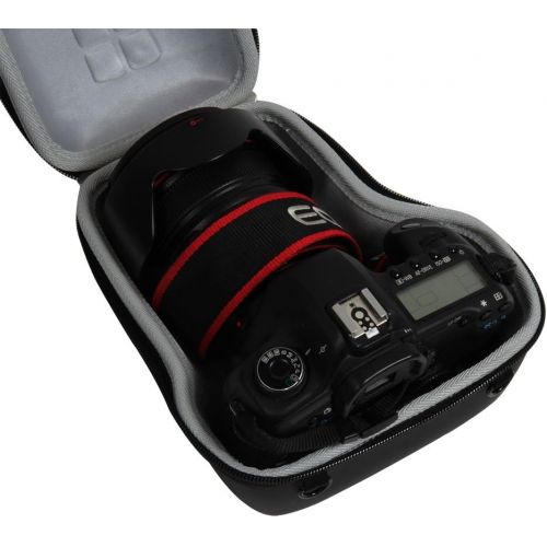  Fits Canon EOS 7D 6D 5D Mark II III IV 5DS R EF 24-105mm f/4 F4 L is USM EF 24-70mm f/2.8L II USM DSLR Lens Kit EVA Hard Storage Carrying Travel Case Cover Bag by Hermitshell