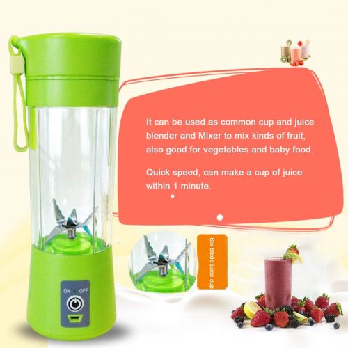  Hermosairis Mini Portable USB Rechargeable Electric Fruit Juicer Cup 400ml Smoothie Maker Blender Fruit Squeezers Reamers Bottle