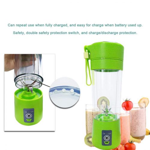  Hermosairis Mini Portable USB Rechargeable Electric Fruit Juicer Cup 400ml Smoothie Maker Blender Fruit Squeezers Reamers Bottle