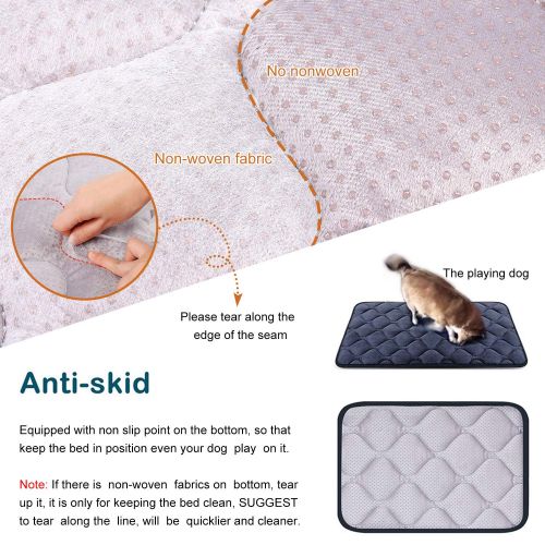  Hero Dog Dog Bed Mat Crate Pad Anti Slip Mattress Washable for Large Medium Small Pets Sleeping