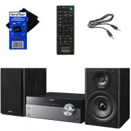 Sony All In One Stylish Micro Music Stereo System with Wireless Streaming NFC (Near Field Communications), Bluetooth, USB, CD player & AMFM tuner + Remote + Aux Cable + HeroFiber