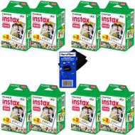 HeroFiber Fujifilm Instax Mini Twin Pack Instant Film - 8 pack (160 sheets) for Fujifilm Instax Mini 7s, Mini 8, Mini 25, Mini 50S