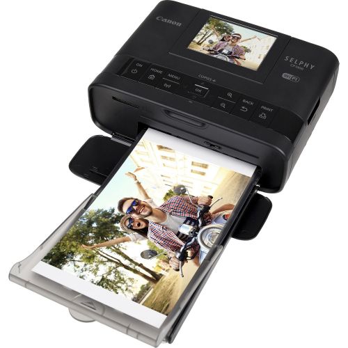  Canon SELPHY CP1300 Wireless Compact Photo Printer (Black) + Canon KP-108IN Color Ink Paper Set (Produces up to 108 of 4 x 6 Prints) + USB Printer Cable + HeroFiber Ultra Gentle Cl