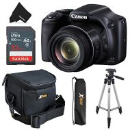 Canon Powershot SX530 HS 16.0 MP Digital Camera with 50x Zoom, Wi-Fi & 1080p Full HD Video + NB-6L Battery & AC/DC Charger + 10pc Bundle 32GB Deluxe Accessory Kit w/HeroFiber Gentl