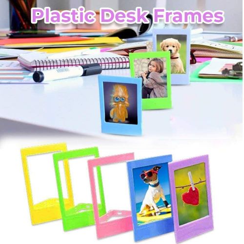  Xtech FujiFilm Instax Mini 11 9 8 Instant Camera Accessories kit Includes: 60 Assorted Sticker Frames, 10 Plastic Desk Frames, 60 Corner Stickers, Herofiber Cloth + Accessory Bundl