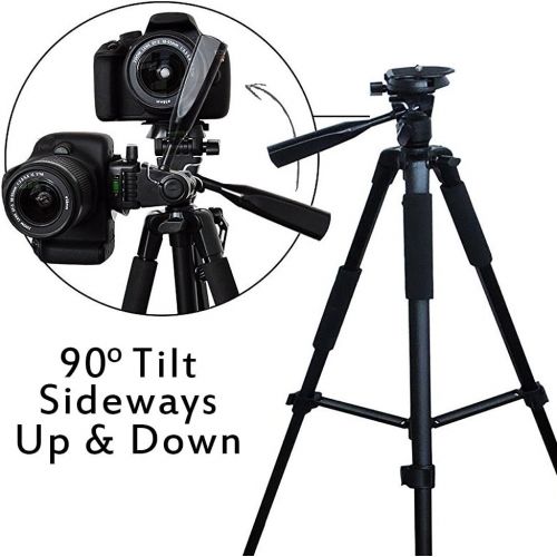  HeroFiber Xtech Pro Series 72’ inch Tripod with Carrying Case, 3 Way Pan-Head for Canon, Nikon, Olympus, Sony, Fuji, Samsung, Panasonic, Pentax and Other Similar Digital Cameras and Camcorde