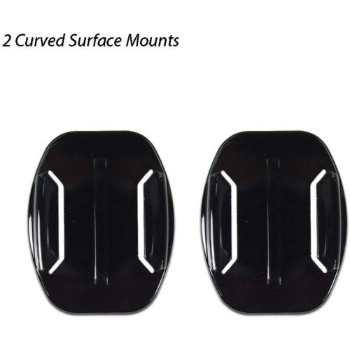  HeroFiber Xtech VHM Stickers and Surface Mounts Kit Includes 2 Flat Adhesive Stickers + 2 Curved Adhesive Stickers + 2 Curved Surface Mounts + 2 Flat Surface Mounts for All GoPro Hero Camera