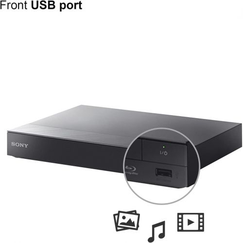  [아마존베스트]Sony BDPS6700 4K-Upscaling Blu-ray DVD Player with Super Wi-Fi + Remote Control, Bundled with Xtech High-Speed HDMI Cable with Ethernet + HeroFiber Gentle Cleaning Cloth